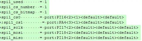 A40i/T3 dts 配置引腳復用-打開SPI1的配置